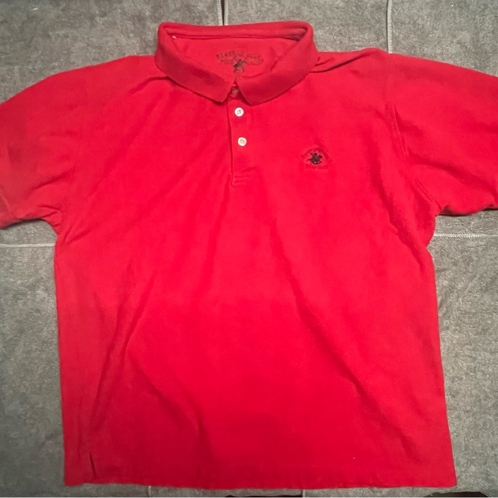 Bevery Hills Club 100% Cotton Red Polo *Great Condition*. Size XL